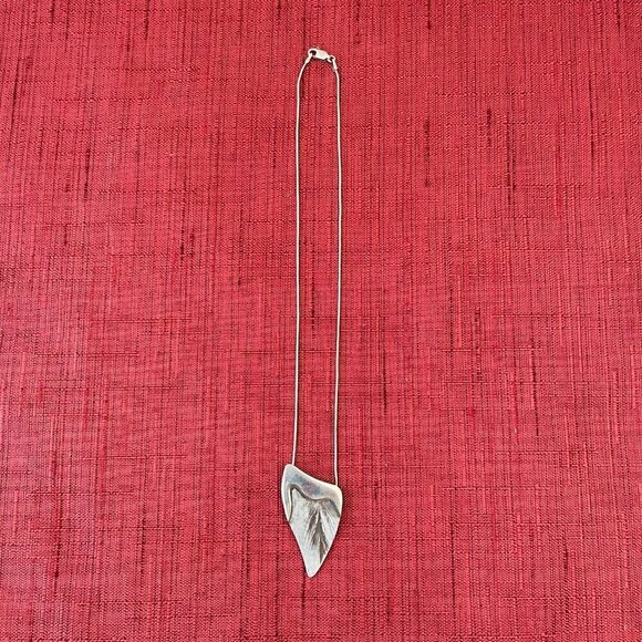 Jessie Senecal Handmade Sterling Silver "Long Grass" Necklace - Picture 5 of 5